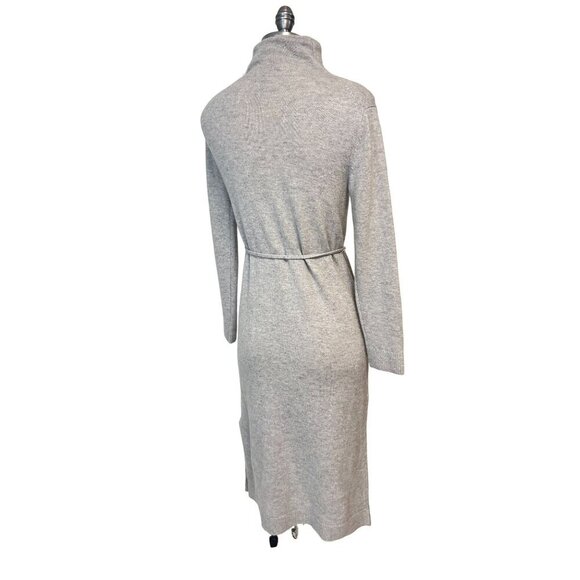 Vince Italian Grey Wool Cashmere Funnel Neck Midi Dress XXS - Picture 9 of 10